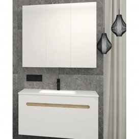 Дзеркальна шафа Radaway Laura 100 ДСП/МДФ білий глянець М41100-01-01