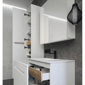 Зеркальный шкаф Radaway Laura 60 ДСП/МДФ белый глянец M41060-01-01