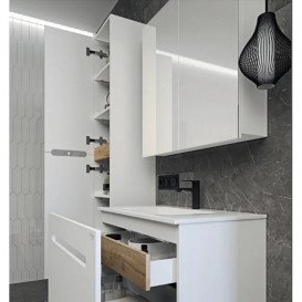 Зеркальный шкаф Radaway Laura 60 ДСП/МДФ белый глянец M41060-01-01