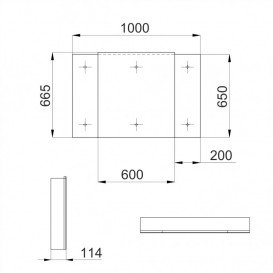 Зеркальный шкаф Sanwerk Everest 100х11,4 см без подсветки ЛДСП серый MV0000778