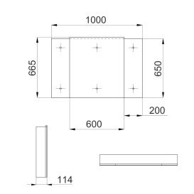 Дзеркальна шафа Sanwerk Everest 100х66,5 см з підсвічуванням 60 см ЛДСП сірий MV0000921