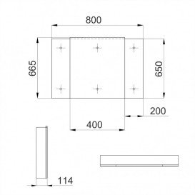 Дзеркальна шафа Sanwerk Everest 80х11,4 см без підсвічування ЛДСП сірий MV0000777