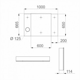 Дзеркальна шафа Sanwerk Everest Zoom 100х11,4 см без підсвічування ЛДСП сірий MV0000784