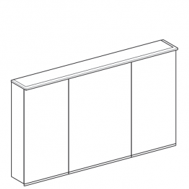 Дзеркальна шафка Geberit Option Plus 90х70 см з підсвічуванням трьохдверна 500.594.00.1