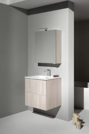 Дзеркальна шафка Laufen Base 60 см петлі праворуч з підсвічуванням МДФ/ДСП світлий в'яз H4027521102621