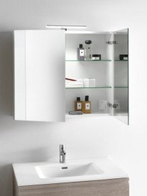 Дзеркальна шафка Laufen Base 80 см з підсвічуванням МДФ/ДСП світлий в'яз H4028021102621