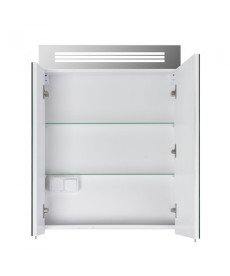 Зеркальный шкафчик Мойдодыр Лагуна ЗШ-60 62,5х82 см с LED-подсветкой ДСП белый глянец 00-00002879