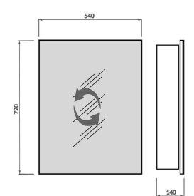 Дзеркальна шафка Мийдодир Руна 54х72 см ДСП білий мат 00-0007552