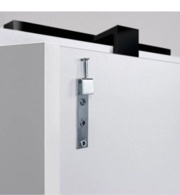 Дзеркальна шафка Мийдодир Runa Black 41 41х20х72 см см з LED-підсвічуванням ДСП білий мат 00-0009292
