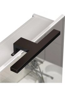 Дзеркальна шафка Мийдодир Runa Black 41 41х20х72 см см з LED-підсвічуванням ДСП білий мат 00-0009292