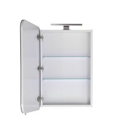 Дзеркальна шафка Мийдодир Сорренто 49,2х73,5 см з LED-підсвічуванням ДСП білий мат 00-0009181