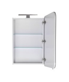 Дзеркальна шафка Мийдодир Сорренто 49,2х73,5 см з LED-підсвічуванням ДСП білий мат 00-0009181