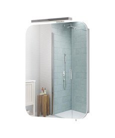 Дзеркальна шафка Мийдодир Сорренто 49,2х73,5 см з LED-підсвічуванням ДСП білий мат 00-0009181