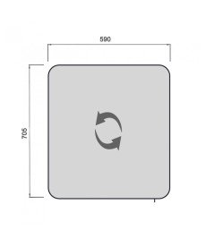 Дзеркальна шафка Мийдодир Сорренто 59х70,5 см з LED-підсвічуванням ДСП білий мат 00-0008257