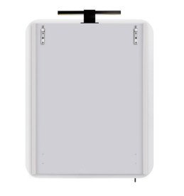 Дзеркальна шафка Мийдодир Сорренто Black 50 49,2х20х73,5 см см з LED-підсвічуванням ДСП білий мат 00-0009296