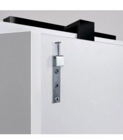 Дзеркальна шафка Мийдодир Сорренто Black 80 80х20х70,5 см см з LED-підсвічуванням ДСП білий мат 00-0009298