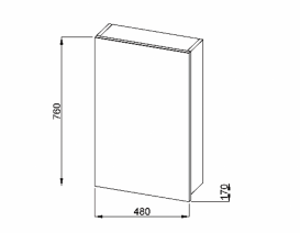 Дзеркальний шафка підвісна Jika Deep однокамерний правий / лівий ясен H4541614343401