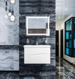 Дзеркало для ванної кімнати Аквародос Альфа 80х80 см з LED-підсвічуванням АР000001216