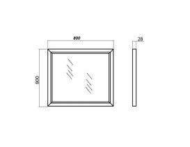 Зеркало для ванной Аквародос Беатриче 80х80 см белый патина хром АР000000911