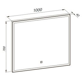 Дзеркало для ванної кімнати Аквародос Donato 100х70 см sensor з підсвічуванням золото АР000113302