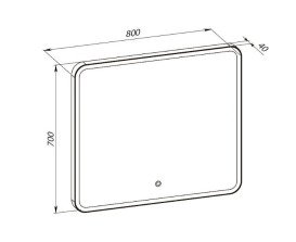 Зеркало для ванной Аквародос Donato 80х70 см sensor с LED-подсветкой золото АР000113301