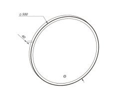 Дзеркало для ванної кімнати Аквародос Лоренцо black D-50 sensor з LED-підсвічуванням чорний АР000112798