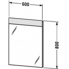 Дзеркало для ванної Duravit DuraStyle 60х80 см з підсвічуванням DS746703737