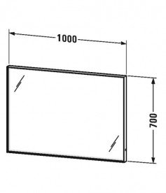 Дзеркало для ванної Duravit L-Cube 100х70 см з підсвічуванням LC738200000