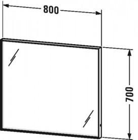 Зеркало для ванной Duravit L-Cube 80х70 см с подсветкой LC738100000