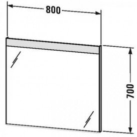 Дзеркало для ванної Duravit Light and mirror 80х70 см з підсвічуванням LM783600000