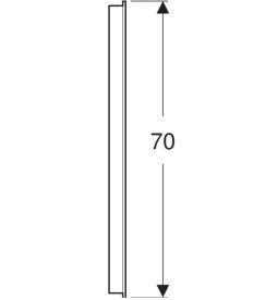 Зеркало для ванной Geberit Option Basic Square 50х70 подсветка сверху алюминий анодированный 502.804.00.1
