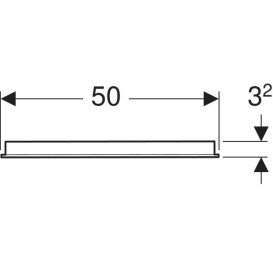 Зеркало для ванной Geberit Option Basic Square 50х70 подсветка сверху алюминий анодированный 502.804.00.1