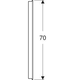 Зеркало для ванной Geberit Option Basic Square 60х70 подсветка сверху алюминий анодированный 502.805.00.1