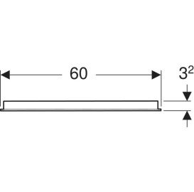 Зеркало для ванной Geberit Option Basic Square 60х70 подсветка сверху алюминий анодированный 502.805.00.1