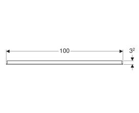 Дзеркало для ванної кімнати Geberit Option Basic Square 100х70 підсвічування зверху алюміній анодований 502.809.00.1