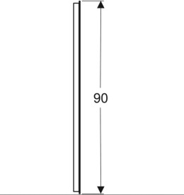 Зеркало для ванной Geberit Option Basic Square 80х90 подсветка сверху алюминий анодированный 502.813.00.1