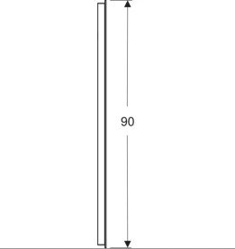 Дзеркало для ванної Geberit Option Basic Square 100х90 підсвічування зверху алюміній анодований 502.814.00.1