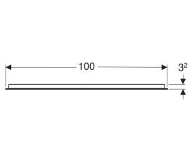 Дзеркало для ванної Geberit Option Basic Square 100х90 підсвічування зверху алюміній анодований 502.814.00.1