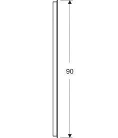 Зеркало для ванной Geberit Option Basic Square 140х90 подсветка сверху алюминий анодированный 502.816.00.1