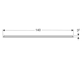Зеркало для ванной Geberit Option Basic Square 140х90 подсветка сверху алюминий анодированный 502.816.00.1