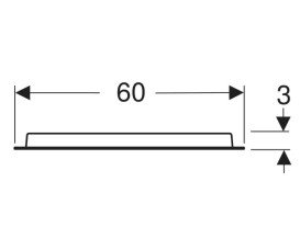 Дзеркало для ванної Geberit Option Oval 60х80 см з непрямим підсвічуванням 502.800.00.1