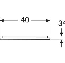 Дзеркало для ванної Geberit Option Plus Square 40х70 з прямим і непрямим підсвічуванням алюміній анодований 502.780.00.1