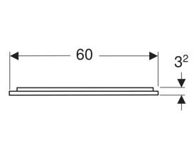 Дзеркало для ванної Geberit Option Plus Square 40х70 з прямим та непрямим підсвічуванням чорний матовий/алюміній анодований 502.781.00.1