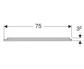 Дзеркало для ванної Geberit Option Plus Square 75х70 з прямим та непрямим підсвічуванням алюміній анодований 502.782.00.1