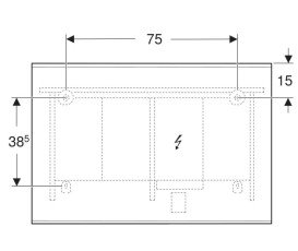 Дзеркало для ванної Geberit Option Plus Square 105х70 з прямим та непрямим підсвічуванням алюміній анодований 502.784.00.1