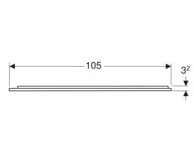 Зеркало для ванной Geberit Option Plus Square 105х70 с прямой и косвенной подсветкой алюминий анодированный 502.784.00.1