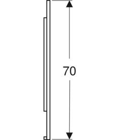 Дзеркало для ванної Geberit Option Plus Square 135х70 з прямим та непрямим підсвічуванням чорний матовий/алюміній анодований 502.786.14.1