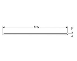 Дзеркало для ванної Geberit Option Plus Square 135х70 з прямим та непрямим підсвічуванням чорний матовий/алюміній анодований 502.786.14.1