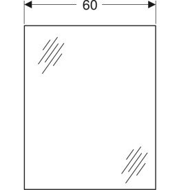 Дзеркало для ванної кімнати Geberit Selnova Square 60х75 см 502.891.00.1