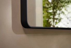 Дзеркало для ванної Hansgrohe Xarita Lite Q 36х70 см з горизонтальним LED-підсвічуванням чорний матовий 54955670